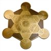 18k gold plated Metatron's Cube Healing Grid