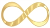 18 karat gold plated infinity symbol