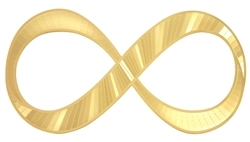 18 karat gold plated infinity symbol