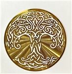 celtic tree of life icon 18k gold plated