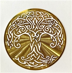 celtic tree of life icon 18k gold plated