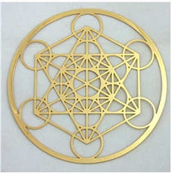 18k gold plated Seed of Life/ Flower of Life Healing Grid