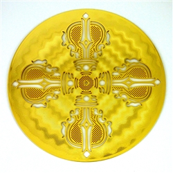 Gold Plated  Tibetan Buddhist Double Dorje