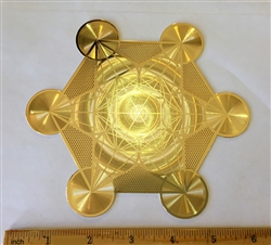 YA-652 18 karat gold plated metatron's cube