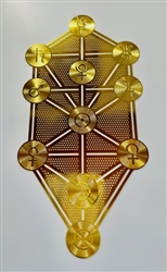 gold plated tree of life or kabbalah