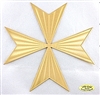 YA-655 Cross of Saint Germain and Maltese Cross 18k Gold Plated