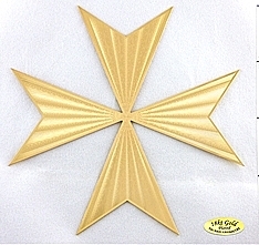 YA-655 Cross of Saint Germain and Maltese Cross 18k Gold Plated