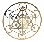 18k 6in Gold plated Metatron cut out Healing Grid