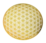 18 karat gold plated 6in Global flower of life wall art