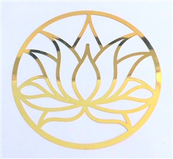 18k 6in Gold plated Lotus Flower Healing Grid