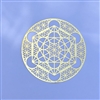 YA-698 Metatron Flower of Life 18K Gold Plated 6" grid