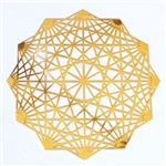 18 karat gold plated dodecahedron