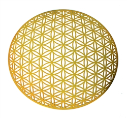 18 karat gold plated Global Flower of life healing grid