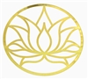 18k Gold plated Lotus Flower cut out Healing Grid