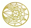 YA-77 18k gold plated Enneagram cut out Healing Grid