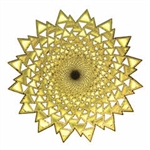 18 karat gold plated  Pyramid Vortex