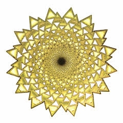 18 karat gold plated  Pyramid Vortex