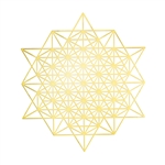 18k gold plated Hexagonal Star Grid