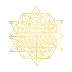 18k gold plated Hexagonal Star Grid