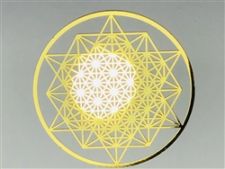 YA-80-C-SM 18k gold plated Hexagon Star Circle Healing Grid