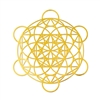 18k Gold Plated Platonic Metatron Grid