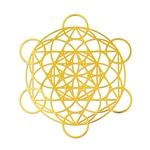 18k Gold Plated Platonic Metatron Grid