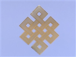 YA-91 Endless Knot 4" Grid 18k Gold plated