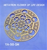 YA-98-SM Metatron Flower of Life  18K Gold Plated Healing Grid