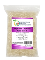 4 x 1000 HPMC Empty Vegetable Vegetarian Vegan Capsules Size 0 - Clear