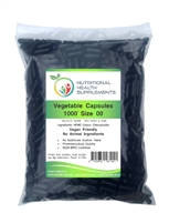 1000 HPMC Empty Vegetable Capsules - Size 00 - Chlorophyll Green