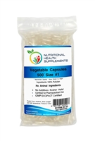 500 Empty Vegetable Vegetarian Vegan Capsules - Size #1