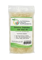 500 Gelatin Capsules - Size #4