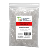500 Gelatin Capsules Size #5 - Clear