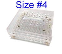 Perspex Capsule Machine Size #4 Empty Capsule Filler - 100 Holes with Tamper