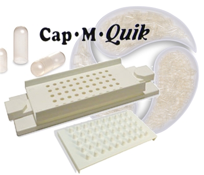 Cap-M-Quik Capsule Machine Filler Size #4 + 1000 Empty Gelatin Capsules - With Tamper
