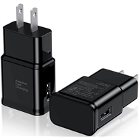 Samsung Style Fast Charging Block 2 AMP Black 10 Pack