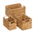 Woven Rectangular Nesting Baskets w/Handles 3PC