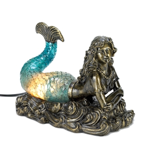 Mermaid on Waves Table Lamp