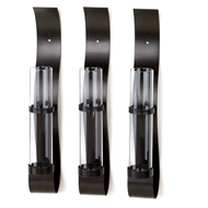 Billow Contemporary Black Wall Vase Sconces Set of 3