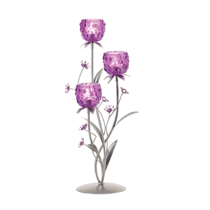 Fuchsia Blooms Candle Holder