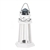 White Lighthouse Point Wood Candle Lantern