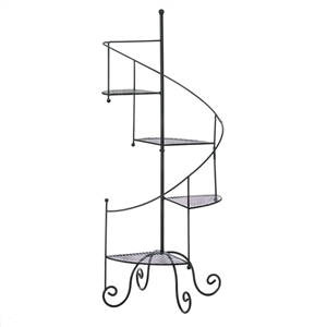 Staircase Design Black Metal Plant Stand