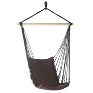 Espresso Brown Cotton Padded Swing Chair 200lb Cap