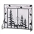 Pine Tree Moose-Deer Fireplace Screen