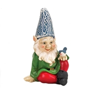 Cheery Gnome Solar Lightup Statue