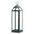 Extra Tall Brushed Silver Contemporary Candle Lantern