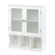 Vogue White Wood Over-Toilet Bathroom Cabinet