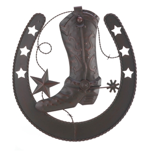 Cowboy Boot Horseshoe Wall Decor