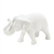 Sleek White Ceramic Elephant