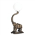 Trumpeting Elephant White Globe Table Lamp
